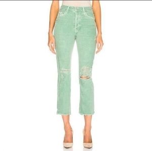 MOTHER Tomcat Chew Mint High Rise Jeans